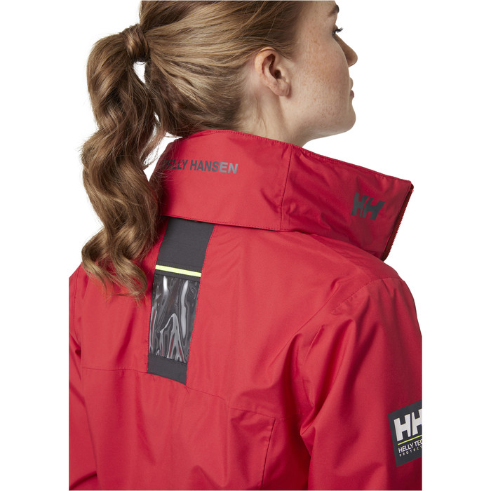 2023 Helly Hansen Womens Crew Hooded Jacket 33899 - Red